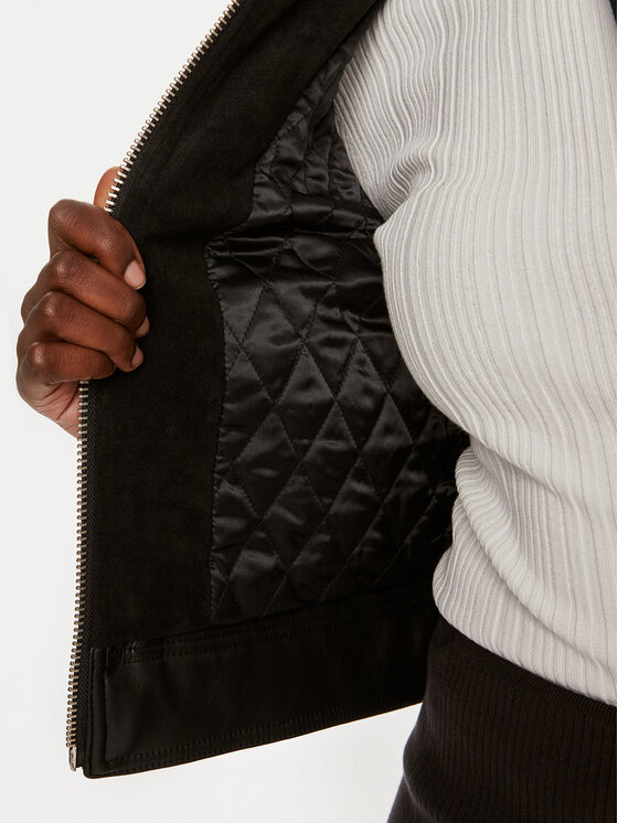 Sisley Sisley Куртка зі штучної шкіри 262TLN04J Чорний Regular Fit