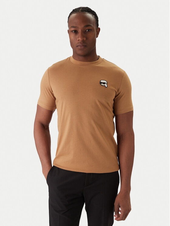 KARL LAGERFELD KARL LAGERFELD T-shirt 755710 561224 Bež Regular Fit