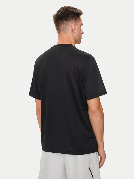 Reebok Reebok Футболка Run Graphic 100075314 Чорний Relaxed Fit