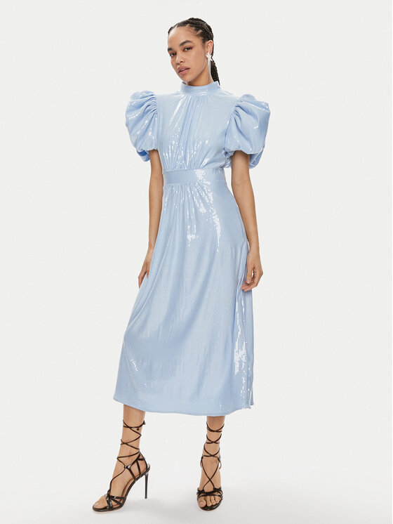 ROTATE ROTATE Coctailkleid Dawnana 1122932322 Himmelblau Regular Fit