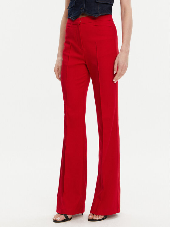 Morgan Morgan Pantaloni di tessuto 251-PECO.F Rosso Bootcut Fit