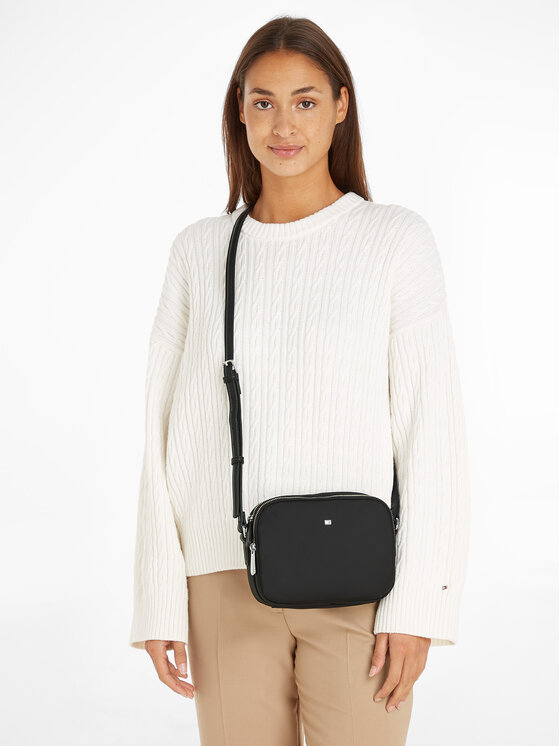 Tommy Hilfiger Tommy Hilfiger Handtasche Poppy Th Crossover AW0AW15638 Schwarz