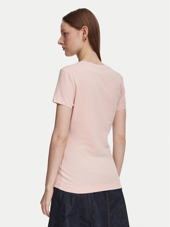 Guess Guess Marškinėliai W6YI56 K5028 Šviesiai rožinė Slim Fit