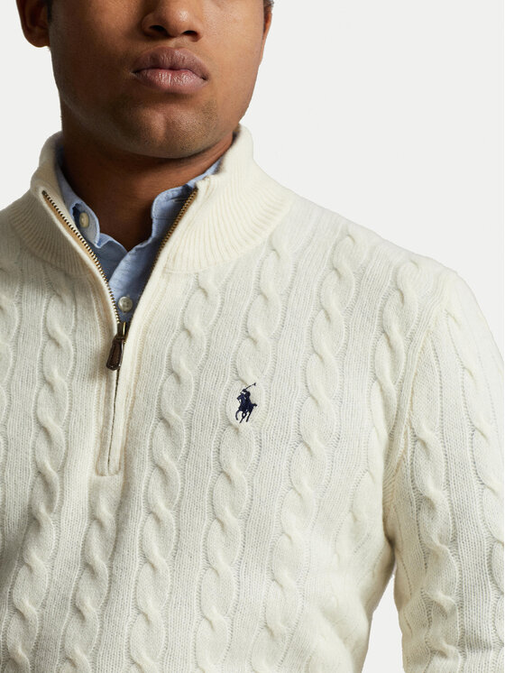 Polo Ralph Lauren Polo Ralph Lauren Sweter 710876766001 Écru Regular Fit