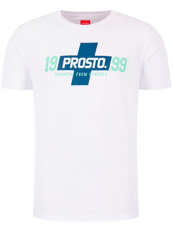 PROSTO. PROSTO. T-shirt KLASYK Clicka 8611 Bianco Regular Fit