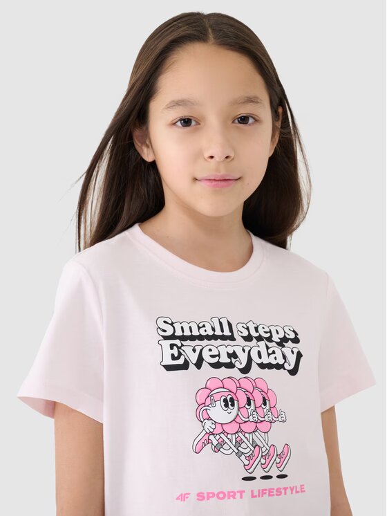 4F 4F T-shirt 4FJRSS25TTSHF2585-12S Bianco Regular Fit