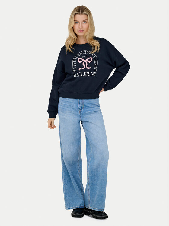 ONLY ONLY Pulóver 15254183 Sötétkék Loose Fit