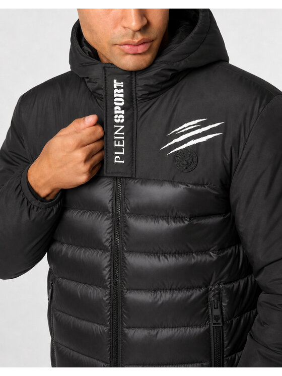 Plein Sport Plein Sport Vatovaná bunda 24017 Černá Regular Fit