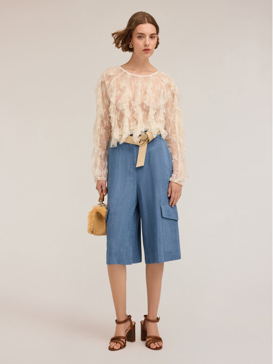 Motivi Motivi Blusa 2728Q001889N021 Bianco Regular Fit