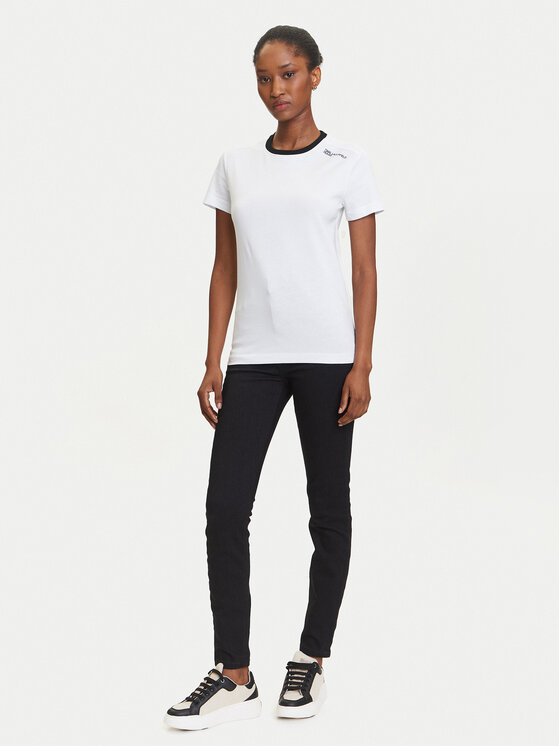 Karl Lagerfeld Jeans Karl Lagerfeld Jeans Majica A3W17051 Bela Slim Fit