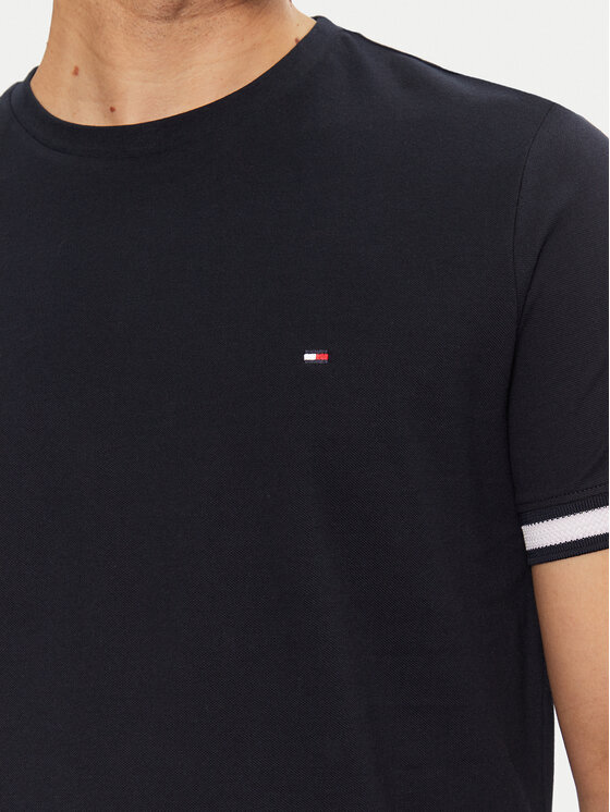 Tommy Hilfiger Tommy Hilfiger Marškinėliai Global Stripe MW0MW38078 Tamsiai mėlyna Regular Fit