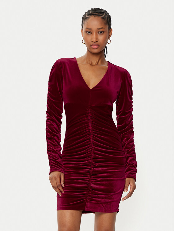 Guess Koktejlové šaty W5RK30 KCM62 Červená Bodycon Fit
