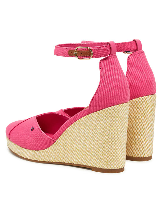 Tommy Hilfiger Tommy Hilfiger Félcipő Flag High Wedge Espad Closed Toe FW0FW08494 Rózsaszín