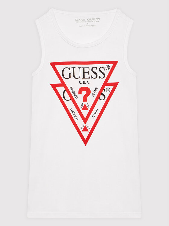 Guess Každodenné šaty K92K31 KAUD0 Biela Regular Fit