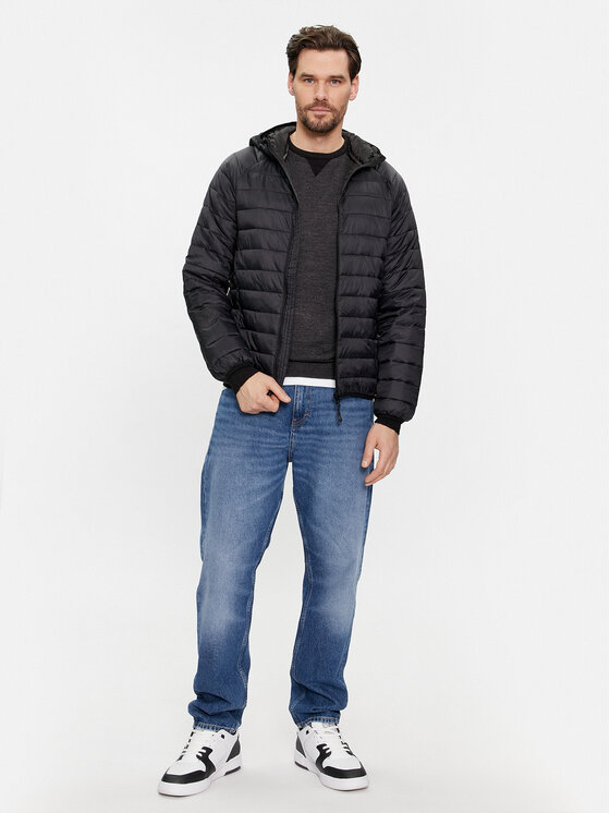 Brave Soul Brave Soul Prijelazna jakna MJK-HIKEHOODBLK Crna Regular Fit