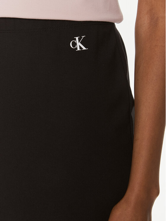 Calvin Klein Jeans Calvin Klein Jeans Fustă tip creion Archival J20J223140 Negru Slim Fit