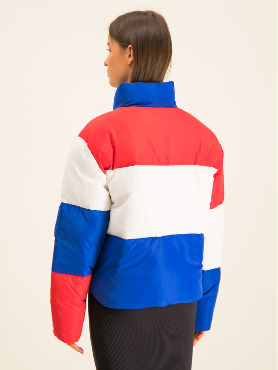 Giubbotto piumino Colour Block Cropped Puffer
