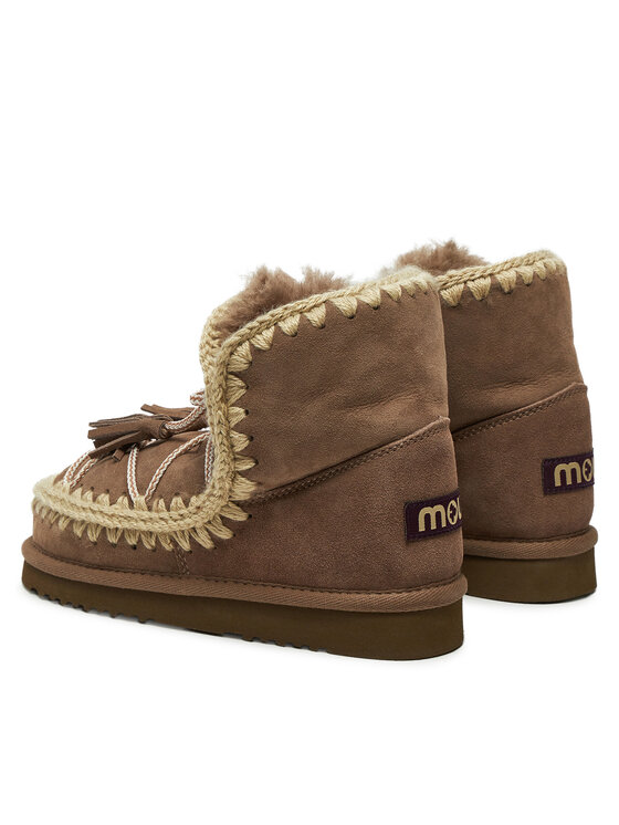 Mou Mou Śniegowce Eskimo Scoubidoo Lace FW101124A Brązowy