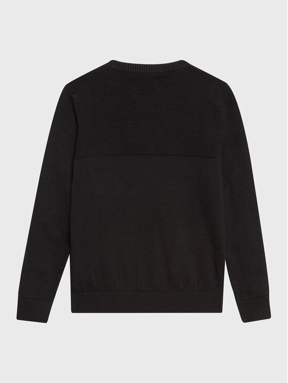 Calvin Klein Jeans Calvin Klein Jeans Džemper IB0IB01561 Crna Relaxed Fit