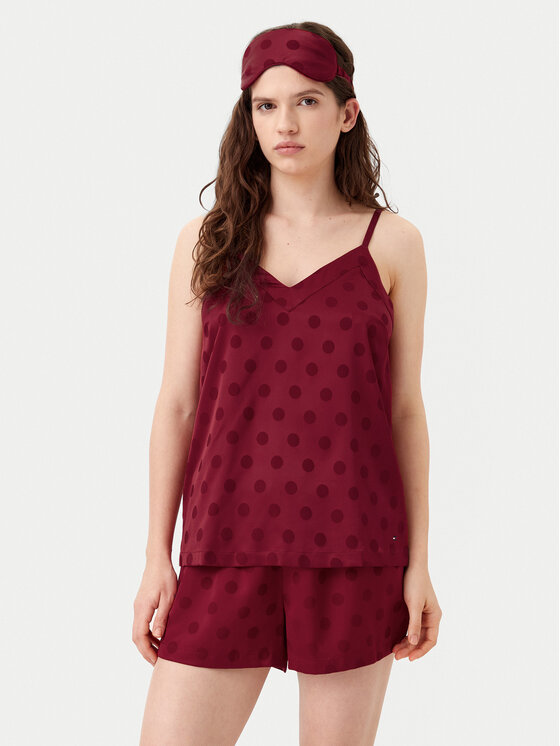 Tommy Hilfiger Tommy Hilfiger Pyjama UW0UW05551 Dunkelrot Regular Fit