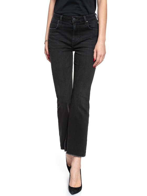 Lee Lee Jeansy KICKED FLARE Szary Skinny Fit