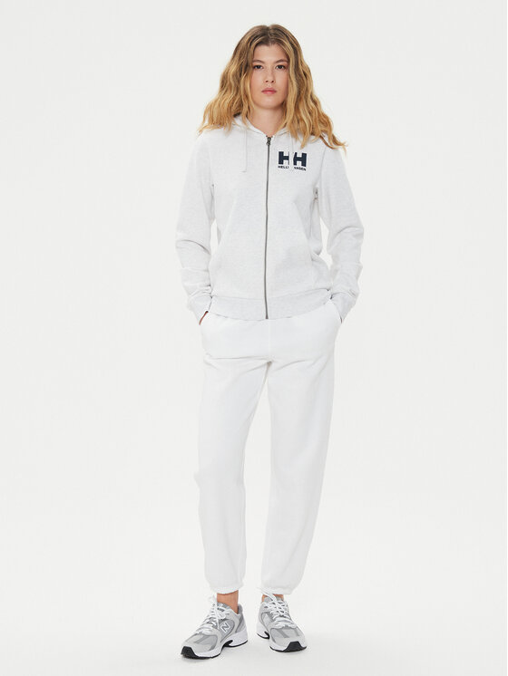 Helly Hansen Helly Hansen Μπλούζα W Hh Logo Full Zip Hoodie 2.0 34461 Λευκό Regular Fit
