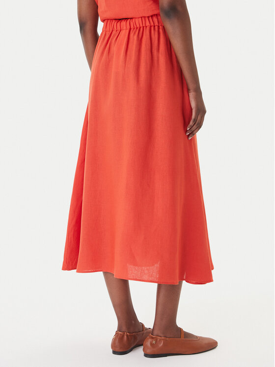 Marella Marella Trapezförmiger Rock Biada 2615101082 Rot Regular Fit