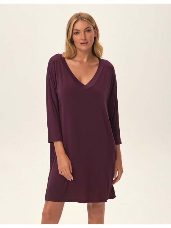 Esotiq Esotiq Koszula nocna 42092 Fioletowy Regular Fit
