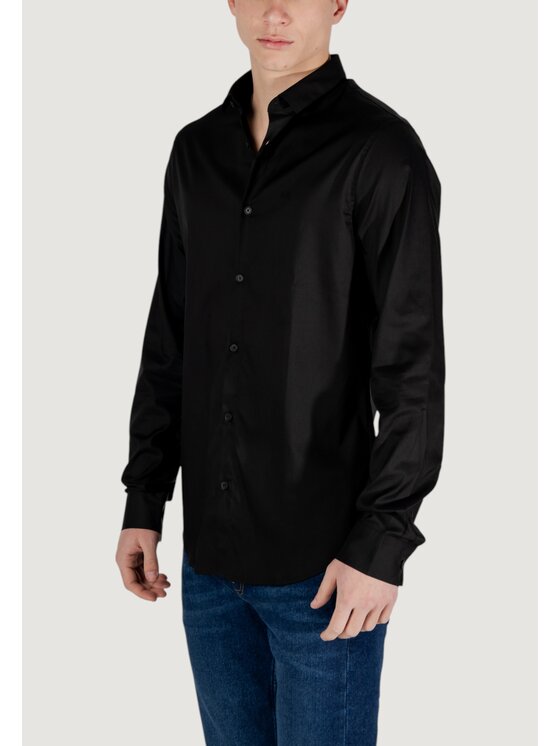 Armani Exchange Armani Exchange Camicia 8NZC49 ZNYXZ Nero Long Fit
