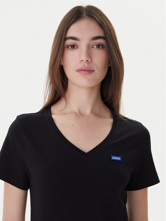 HUGO HUGO Tricou Classic 50513667 Negru Slim Fit