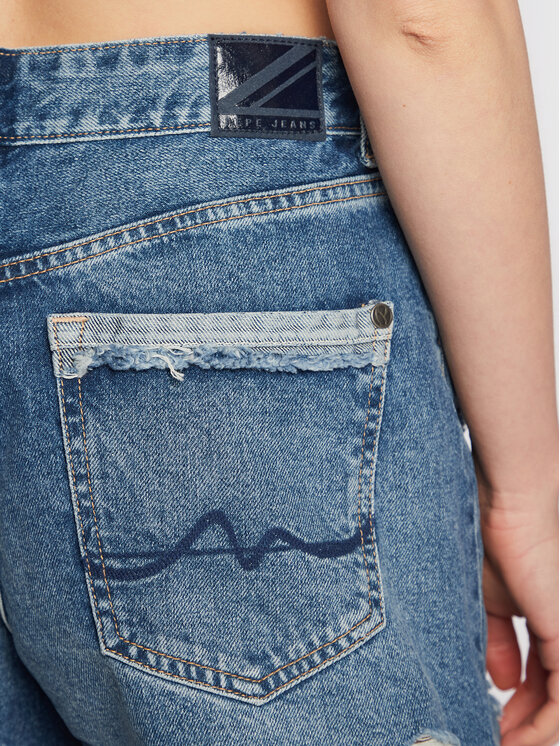 Pepe Jeans Pepe Jeans Džínsové šortky Marly PL801009 Modrá Regular Fit
