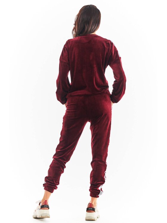 Awama Awama Bluza A374 Bordowy Basic Fit