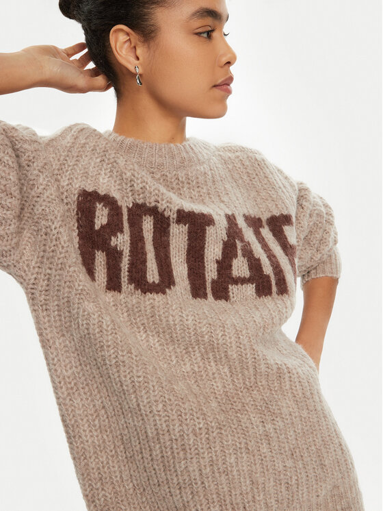 ROTATE ROTATE Sweter 114443 Brązowy Regular Fit