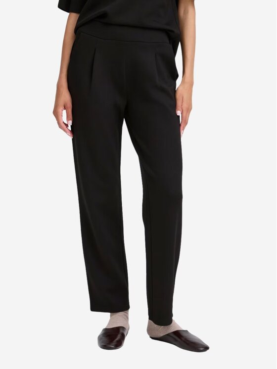 b.young b.young Pantaloni Bypusti pleat pants Nero Regular Fit