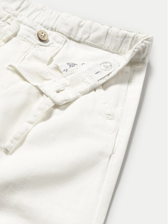 Mayoral Mayoral Pantaloni di tessuto 1580 Bianco Relaxed Fit