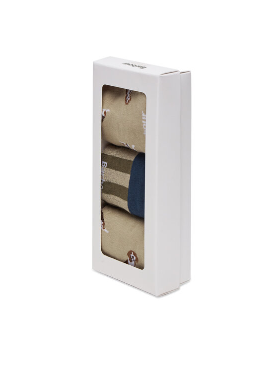 Barbour Barbour 3er-Set hohe Herrensocken Beagle Dog MGS0070BE31 Beige