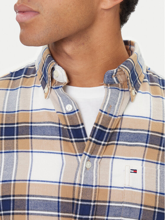Tommy Hilfiger Tommy Hilfiger Košeľa Hero MW0MW40473 Béžová Regular Fit