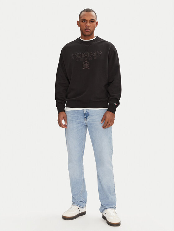 Tommy Jeans Tommy Jeans Majica dugih rukava Varsity DM0DM20827 Crna Relaxed Fit