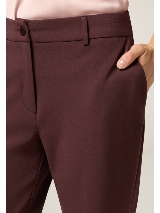 Oltre Oltre Pantaloni di tessuto P079R008667N036 Bordeaux Regular Fit