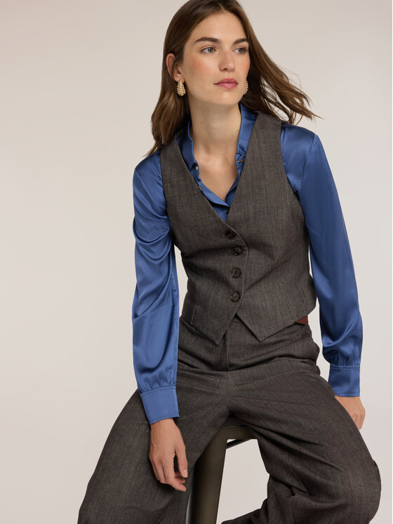 Motivi Motivi Camicia L030Q100100N0V2 Grigio Slim Fit