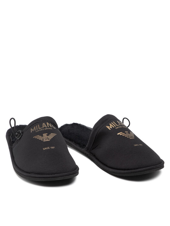 Emporio Armani Emporio Armani Papuci de casă XJPM06 XM920 K001 Negru