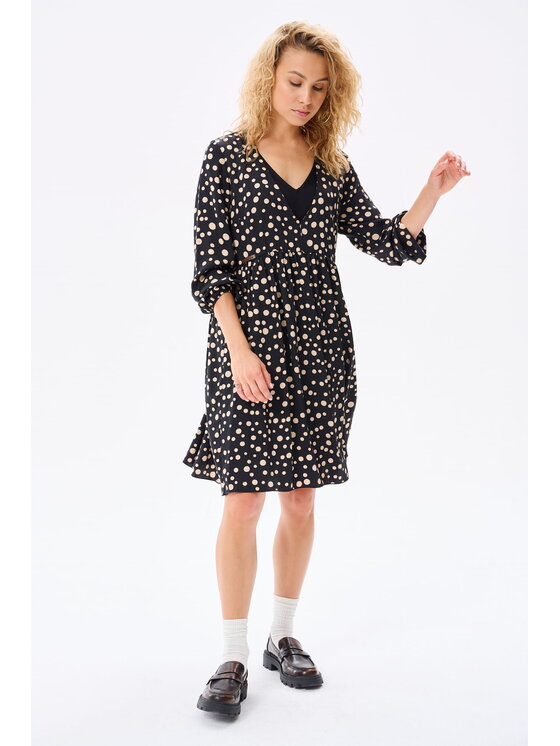 blue shadow blue shadow Sukienka codzienna Monka Czarny Regular Fit