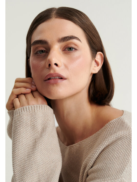 TATUUM TATUUM Sweter MAKSO Beżowy Classic Fit