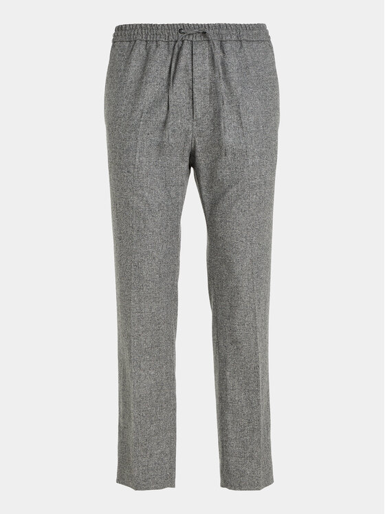 Calvin Klein Calvin Klein Kalhoty z materiálu K10K111713 Šedá Tapered Fit
