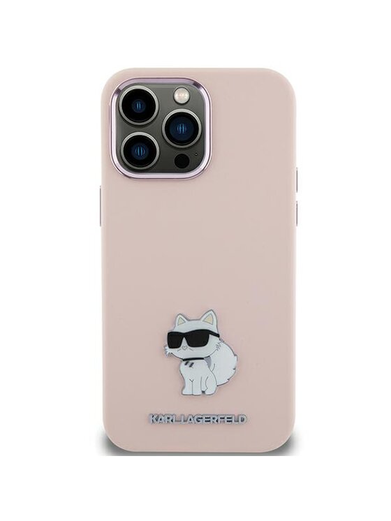 Etui na telefon KARL LAGERFELD, Różowe, iPhone 15 Plus