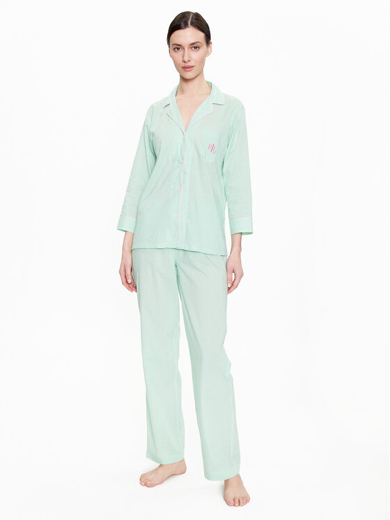 Lauren Ralph Lauren Pijama ILN92233 Verde Regular Fit • 