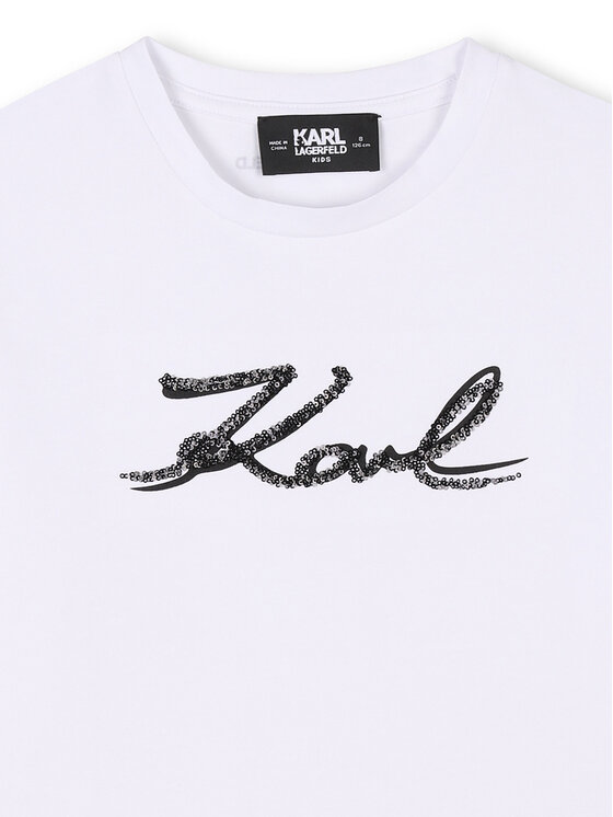 Karl Lagerfeld Kids Karl Lagerfeld Kids T-Shirt Z30485 S Bílá Regular Fit