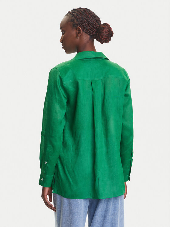 Marella Marella Camicia Agamia 2513111052 Verde Relaxed Fit