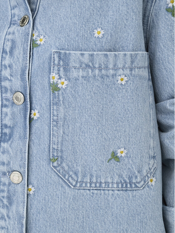 ONLY ONLY Τζιν πουκάμισο Cassie 15349520 Μπλε Oversize