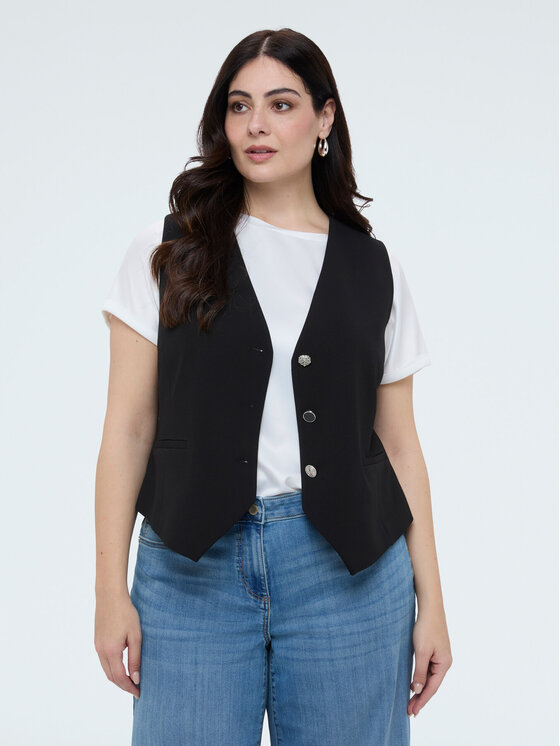 Fiorella Rubino Fiorella Rubino Gilet L000L000074N033 Nero Slim Fit
